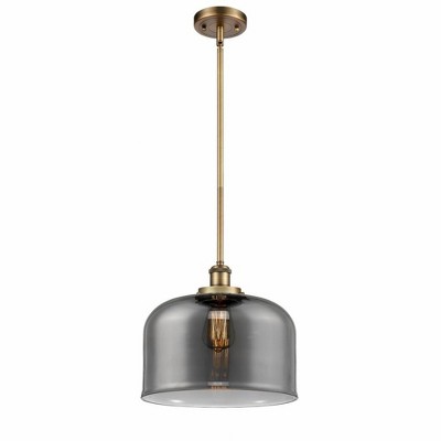 Bell - 1 Light Stem Hung Mini Pendant In Industrial Style-10 Inches Tall and 12 Inches Wide