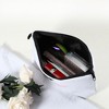 Unique Bargains Large Capacity Zipper Personalized Small Makeup Bag White - 2 of 4