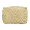Saro Lifestyle Tufted Pouf With Foil Print Design - 3 of 4