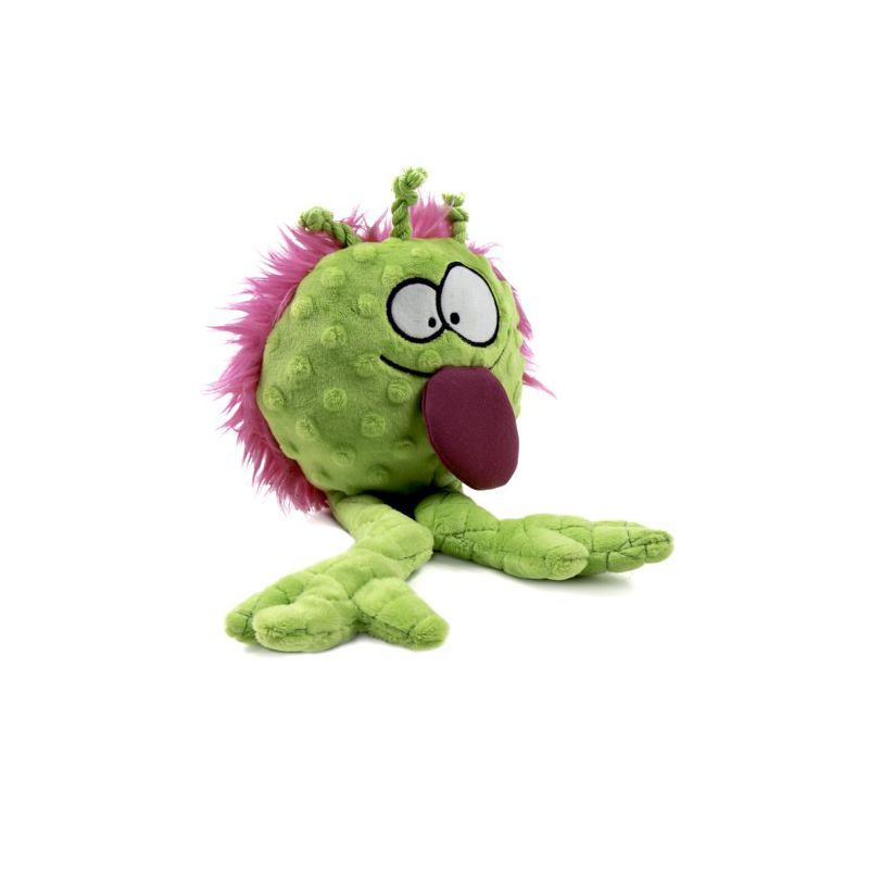 goDog PlayClean Germs Monster Squeaker Plush Pet Toy for Dogs & Puppies, 2 of 5