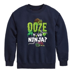 Boys' - Teenage Mutant Ninja Turtles Mutant Mayhem - Ooze Your Ninja Graphic Long Sleeve Fleece Sweatshirt - 1 of 4