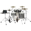 DW DWe Wireless Acoustic-Electronic Convertible 5-Piece Drum Set Bundle With 22" Bass Drum, Cymbals and Hardware Finish Ply Black Galaxy - 3 of 4