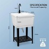 winado Plastic Utility Sink Freestanding With Storage Shelf in White - 2 of 4