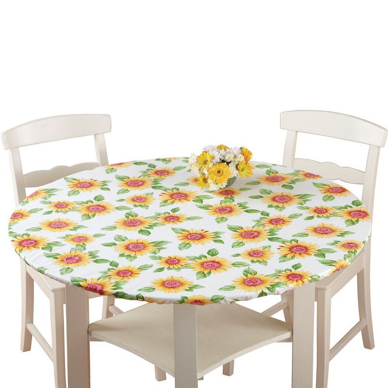 Collections Etc Collections Etc. Patterned Fitted Table Cover with Soft Flannel Backing and Durable Wipe-Clean Vinyl Construction, 1 of 3
