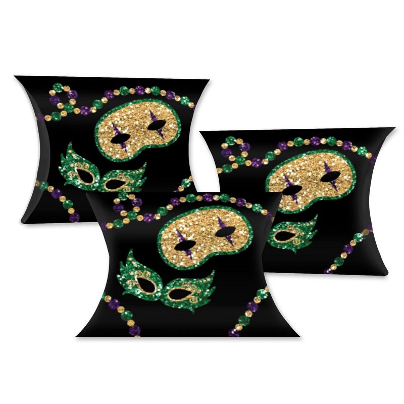 Big Dot of Happiness Mardi Gras - Favor Gift Boxes - Masquerade Party Petite Pillow Boxes - Set of 20, 1 of 9