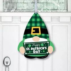 Big Dot of Happiness Irish Gnomes - Hanging Porch St. Patrick’s Day Party Outdoor Decorations - Front Door Decor - 1 Piece Sign