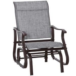 Outsunny Outdoor Swing Glider Chair, Patio Mesh Rocking Chair with Steel Frame for Backyard, Garden, and Porch - 1 of 4
