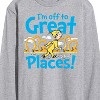 Men's - Dr. Seuss - I'm Off To Great Places Long Sleeve Graphic T-Shirt - 2 of 4