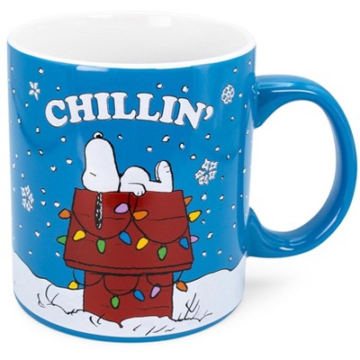 Silver Buffalo Peanuts Snoopy "Chillin" Ceramic Mug | Holds 20 Ounces