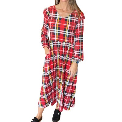 Women's BETTY LOU PLAID DRESS - Haptics