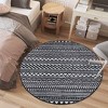Coucheta Modern Geometric Area Rug Machine Washable Non-Slip Low Pile Carpet for Living Room Bedroom,  Multi-Color & Size - 2 of 4