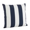Saro Lifestyle Classic Stripe Indoor/Outdoor Toss Throw Pillow - Poly Filled, 21", Blue - 2 of 3
