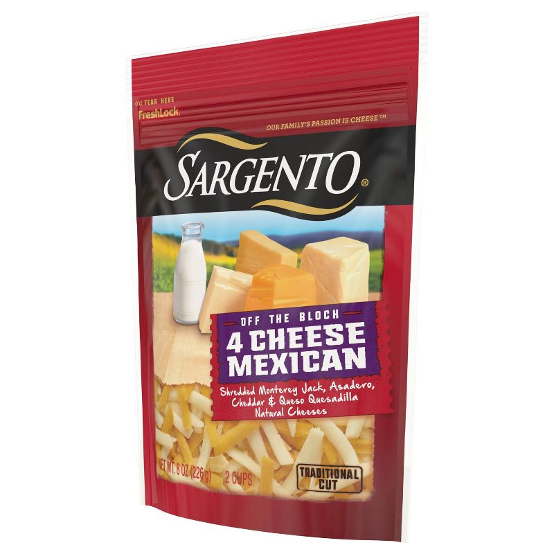 Sargento 4-Cheese Natural Mexican Shredded Cheese - 8oz, 5 of 11