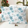 Christmas Throw Pillow Covers Decorative 18 X 18 Inches Pack of 2 Blue Grey - 3 of 4