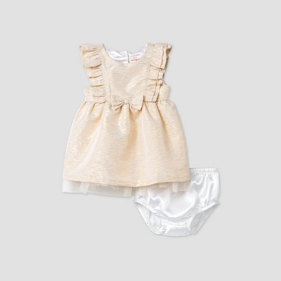 cream baby dress