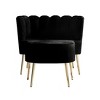 ChaletPosh Velvet Chair with Stool - 3 of 4