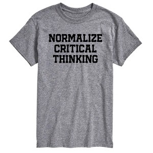 Men's - Instant Message - Normalize Critical Thinking Short Sleeve Graphic T-Shirt - 1 of 4