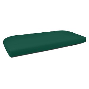 Casual Cushion Solid 1-Piece Outdoor Wicker Settee Bench Cushion, 43.5"W x 19.5"L - 1 of 3