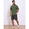 INSPIRE CHIC Men's Fishing Summer Short Sleeve Solid Cargo Shirts - 2 of 4