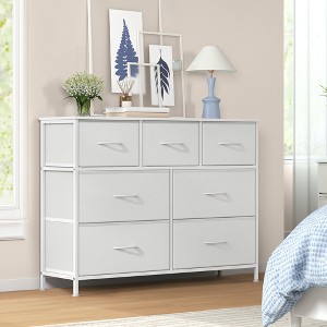 7-Drawer Fabric Dresser with Steel Frame, 88 lb Top Load Chest of Drawers, Multi-Use Storage Organizer for Bedroom Closet - 1 of 4