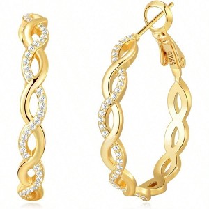 925 Hypoallergenic 20/30/40/50/60mm Fashionable Temperament Suitable for Women To Wear - 1 of 4