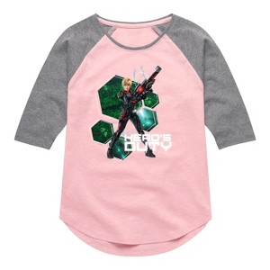 Girls' - Disney - Sergeant Tammy Hero's Duty Shirt Tail Raglan Graphic T-shirt - 1 of 3