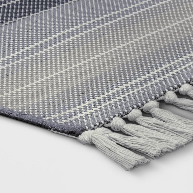 5&#39; x 7&#39; Striped Tapestry Outdoor Rug Gray - Threshold&#8482;, 4 of 6