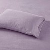Elegant Solid Micro Fleece Sheet Set, All Season Bedding Sets, Cozy Home Textile fits Lux Bedroom Decor,Valentine's Day Gifts - 2 of 4