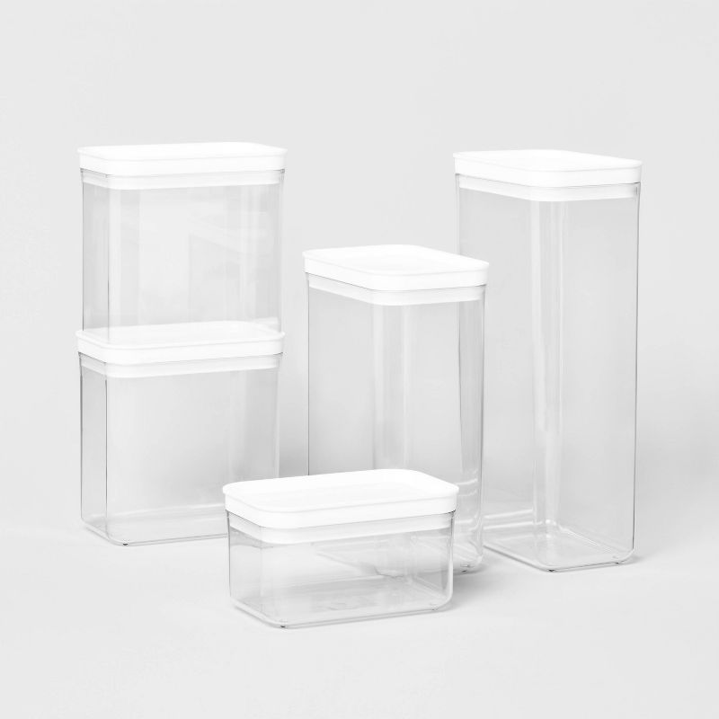 5pc Airtight Canister Set White - Brightroom&#8482;, 1 of 9