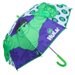 Disney Marvel Avengers Little Kid Hulk 3D Stick Umbrella for Kids - 1 of 3