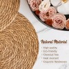 Aoibox Round Woven Placemats Set of 10, Boho Farmhouse Rustic Woven Place Mats for Dining Table Decor, Rattan Wicker Table Mats Jute Braided Chargers - 4 of 4