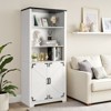Karl Home White 70.86in.H Display Cabinet with 3-layer 2-door - 2 of 4