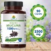Brieofood Organic Mucuna 1500mg, 45 Servings, Vegetarian, Gluten Free, 90 Vegetarian Tablets - 3 of 4