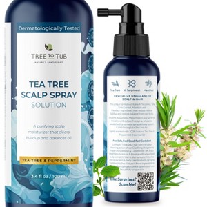 Tree To Tub Dry Scalp Spray - Intensive Scalp Moisturizer for Men & Women, Tea Tree Leave in Moisturizer for Dry Scalp, Flaky Buildup & Excess Oil - 1 of 4