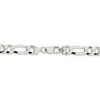 Black Bow Jewelry 8.5mm Sterling Silver Flat Figaro Chain Bracelet - 3 of 4