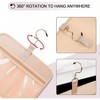 Pink Waterproof Hanging Toiletry Bag – Extra Large Cosmetic Kit with Trolley Belt pink Standard - 4 of 4
