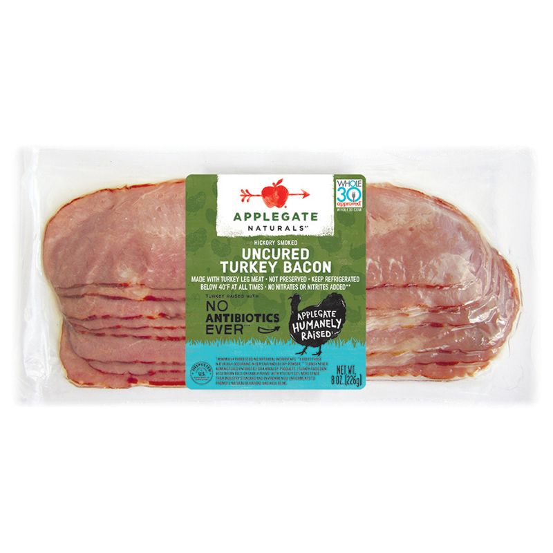 Applegate Natural Hickory Smoked Uncured Turkey Bacon - 8oz, 1 of 6