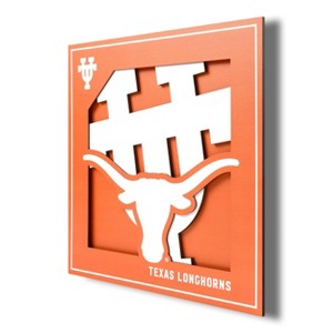 NCAA Texas Longhorns 3D Logo Series Wall Art - 12"x12" - 1 of 4