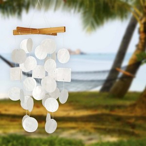 Woodstock Wind Chimes Asli ArtsÃ‚Â® Collection  Mini Capiz Chime  12'' Wind Chime for Outdoor Patio Garden Decor - 1 of 4