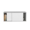 GlasFlength File Cabinets Wall File Holder Wall Cabinet 2 Doors Wall Mounted Storage Cabinet Simple for Home Office, White, 13"*32"*13" - 4 of 4