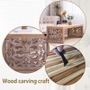 CAVINAS Farmhouse Style Ornate Wood Coffee Table with Carved Base,Rectangular Center Table for Living Room,Living Room Furniture - 3 of 4