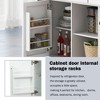 JUJABU 53.1 in. W Kitchen Island Cart with Rubber wood Drop-Leaf Countertop - 3 of 4