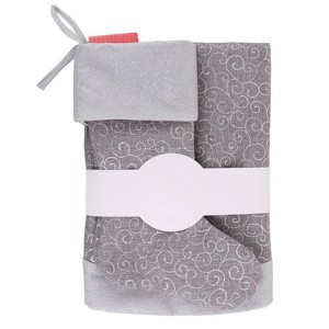 Christmas Magic 3ct Christmas Decorative Set Tree Skirts Silver - 1 of 1