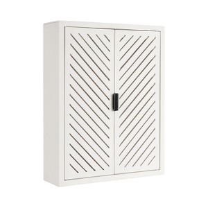 Kate and Laurel Mezzeta Tall 2 Door Bath Cabinet, 22x28, White - 1 of 4