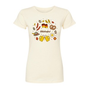 Women's - Instant Message - Oktoberfest Icons Fitted Graphic T-Shirt - 1 of 4