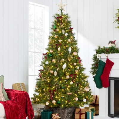 Best Choice Products 7.5ft Pre-lit Scotch Pine Christmas Tree W/ 1,320 ...