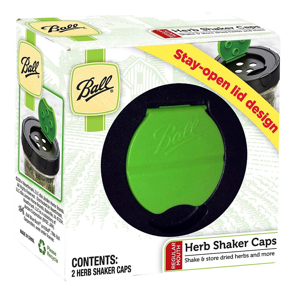 UPC 014400107474 product image for Ball Set of 2 Shaker Lids, Black | upcitemdb.com