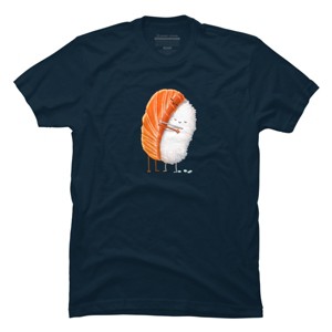 Men's Design By Humans Sushi Hug By andremullerdko T-Shirt - 1 of 4