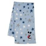 Lambs & Ivy Disney Baby Mickey Mouse Appliqued Blue Star Fleece Baby Blanket