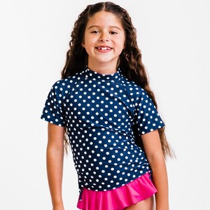 Calypsa Girl's Round Neck Surfer Swim Top - 1 of 3